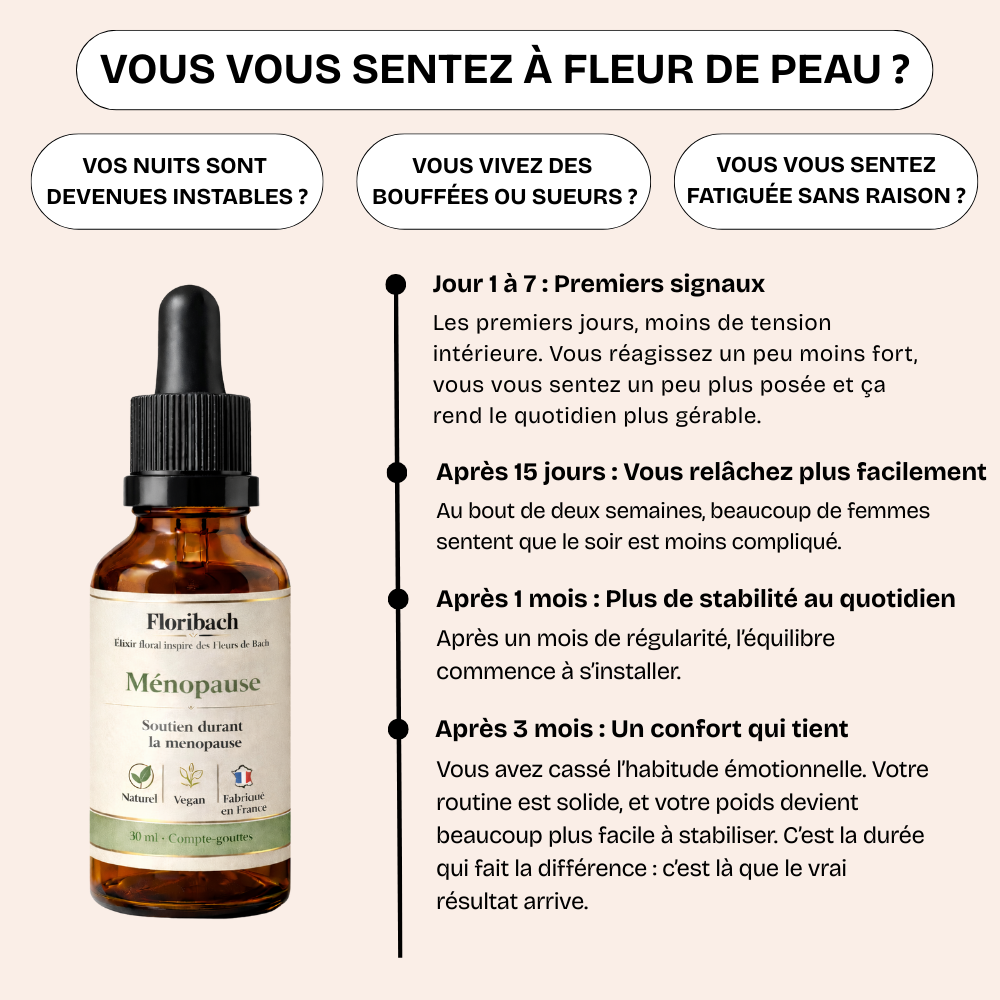 Apaiser la ménopause en stabilisant l'émotionnel - Fleurs de bach
