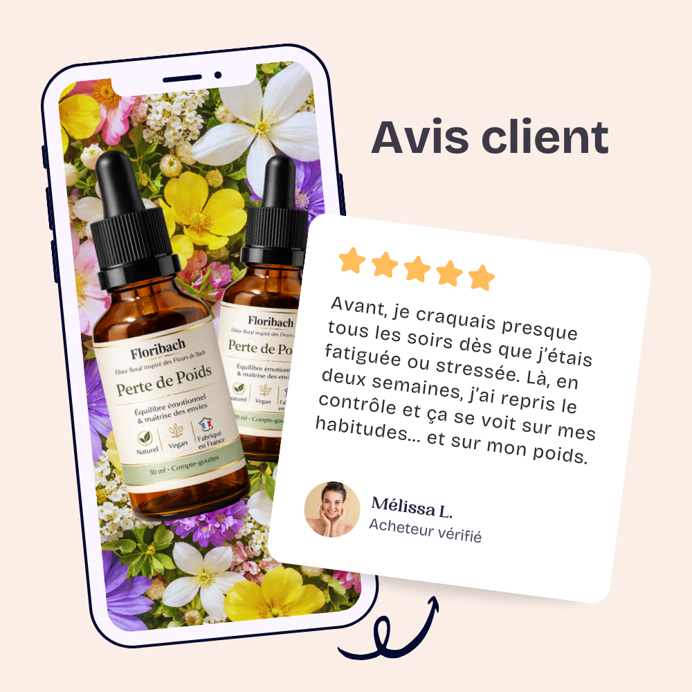 Perdez du poids en contrôlant vos émotions – Fleurs de Bach